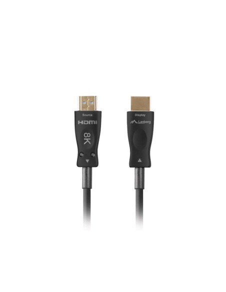 Lanberg Kabel Hdmi Lanberg Kabel Hdmi M/M V2.1 10M Optyczny Aoc Czarny Ca-Hdmi-30Fb-0100-Bk