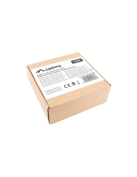 Lanberg Kabel Hdmi Lanberg Kabel Hdmi M/M V2.1 10M Optyczny Aoc Czarny Ca-Hdmi-30Fb-0100-Bk