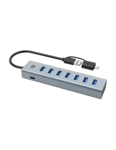 Conceptronic Hubbies21G Huby I Koncentratory Usb 3.2 Gen 1 (3.1 Gen 1) Type-A 5000 Mbit/S Szary