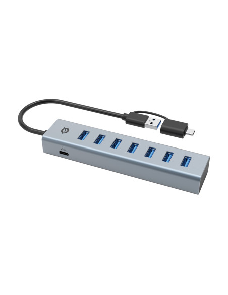 Conceptronic Hubbies21G Huby I Koncentratory Usb 3.2 Gen 1 (3.1 Gen 1) Type-A 5000 Mbit/S Szary