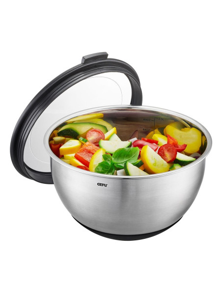 Gefu Muovo Okrągły Miska 2,5 L Czarny, Stal Nierdzewna 1 Szt.