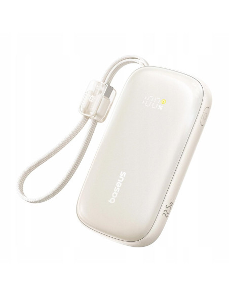 Powerbank Baseus Enerfill Fc21 10000 Mah 22,5 W Usb-A Usb-C Tytanowy Z Odłączanym Kablem Lightning