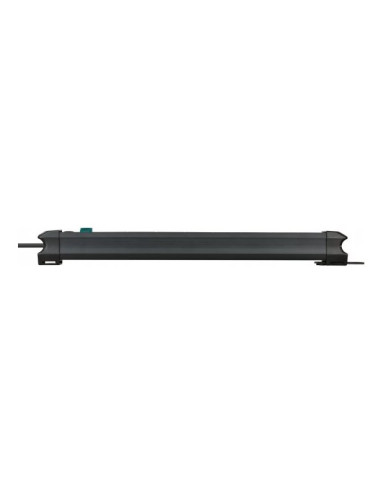 Brennenstuhl 1951580101 Regleta, 230 V, Negro Y Gris Claro, 49 Cm Rozgałęziacz 5 M 8 X Gniazdo Sieciowe Wewnętrzna Czarny, Jasno