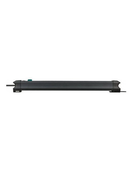 Brennenstuhl 1951580101 Regleta, 230 V, Negro Y Gris Claro, 49 Cm Rozgałęziacz 5 M 8 X Gniazdo Sieciowe Wewnętrzna Czarny, Jasno