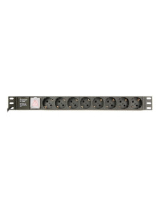 Gembird Eg-Pdu-014-C14 Rozdzielacz Zasilania Pdu 8 X Gniazdo Sieciowe 1U Czarny