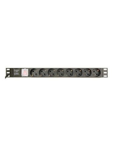 Gembird Eg-Pdu-014-C14 Rozdzielacz Zasilania Pdu 8 X Gniazdo Sieciowe 1U Czarny