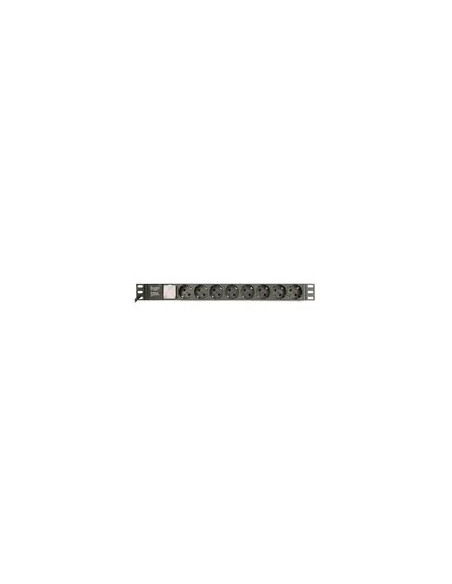 Gembird Eg-Pdu-014-C14 Rozdzielacz Zasilania Pdu 8 X Gniazdo Sieciowe 1U Czarny