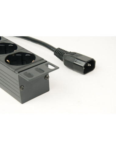 Gembird Eg-Pdu-014-C14 Rozdzielacz Zasilania Pdu 8 X Gniazdo Sieciowe 1U Czarny
