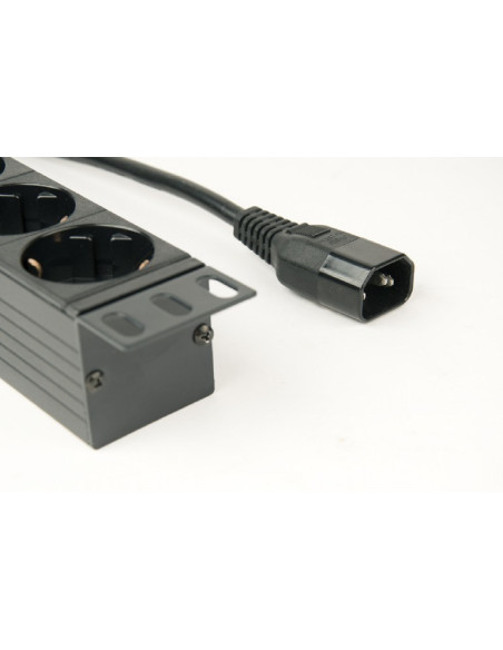 Gembird Eg-Pdu-014-C14 Rozdzielacz Zasilania Pdu 8 X Gniazdo Sieciowe 1U Czarny
