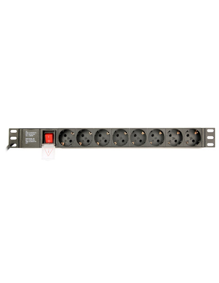 Gembird Eg-Pdu-014-C14 Rozdzielacz Zasilania Pdu 8 X Gniazdo Sieciowe 1U Czarny