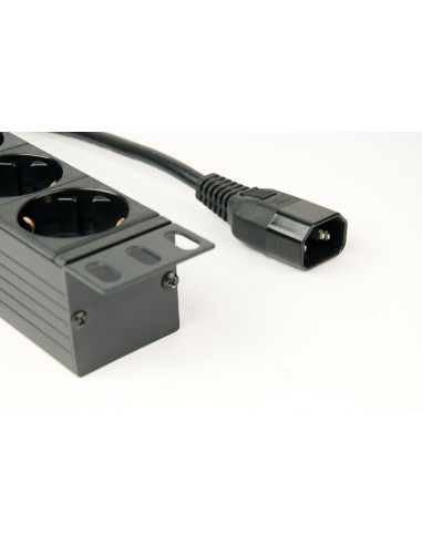Gembird Eg-Pdu-014-C14 Rozdzielacz Zasilania Pdu 8 X Gniazdo Sieciowe 1U Czarny