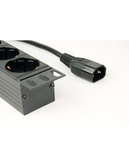 Gembird Eg-Pdu-014-C14 Rozdzielacz Zasilania Pdu 8 X Gniazdo Sieciowe 1U Czarny
