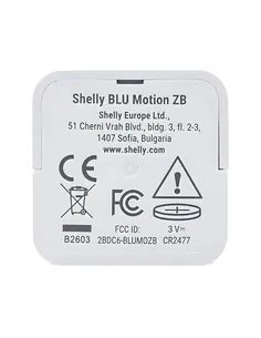 Czujnik Ruchu Pir  Shelly Blu Motion Zb Zigbee 3.0 Bluetooth 5 Le Lux Cr2477, Biały 2