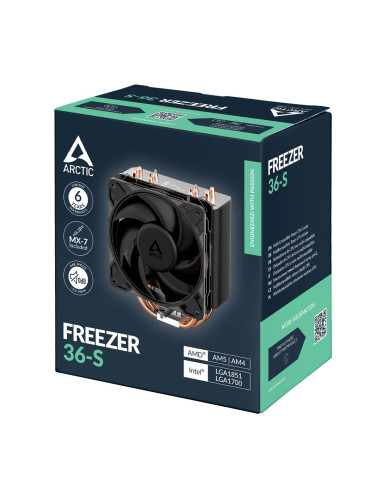 Arctic Freezer 36-S Procesor Chłodnica Powietrza 12 Cm Czarny, Stal Nierdzewna 1 Szt.