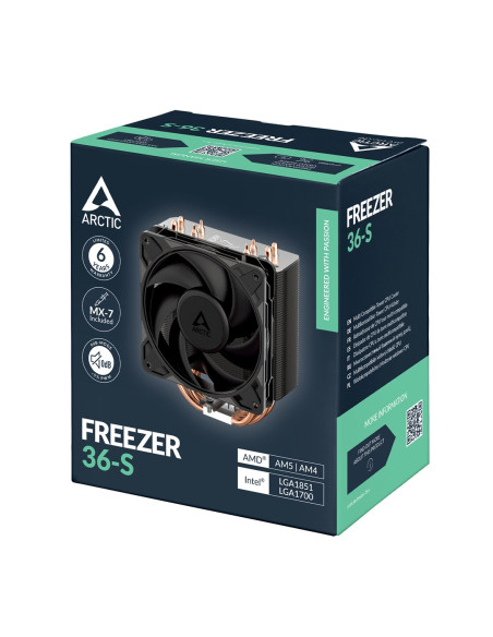 Arctic Freezer 36-S Procesor Chłodnica Powietrza 12 Cm Czarny, Stal Nierdzewna 1 Szt.