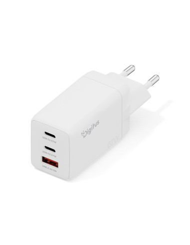 Digitus Ładowarka Sieciowa Gan Ii 67W | 2X Usb-C, 1X Usb-A | Pd 3.0, Qc 3.0 | Biała
