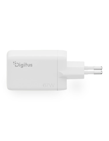 Digitus Ładowarka Sieciowa Gan Ii 67W | 2X Usb-C, 1X Usb-A | Pd 3.0, Qc 3.0 | Biała