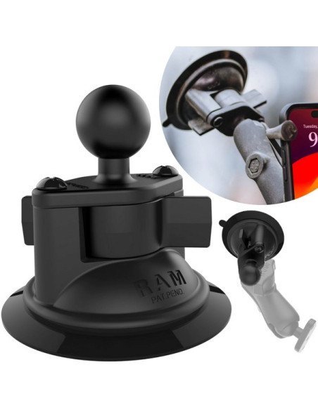 Ram Mount Twist-Lock™ Przyssawka Do Szyby/Deski Rozdzielczej Z Głowicą Rozmiar B Ram-B-224-1U