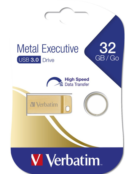 Verbatim Metal Executive Pamięć Usb 32 Gb Usb Typu-A 3.2 Gen 1 (3.1 Gen 1) Złoto