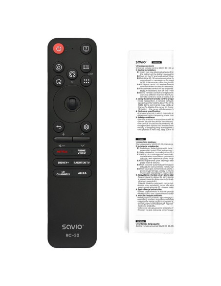 Savio Pilot Uniwersalny/Zamiennik Do Tv Lg Rc-29
