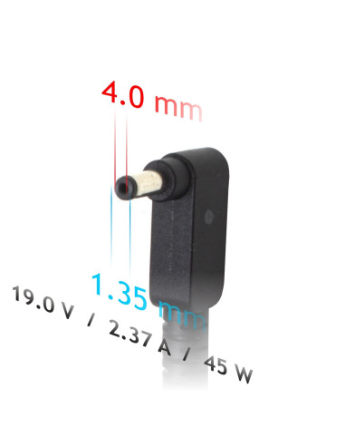 Zasilacz Sieciowy Akyga Ak-Nd-54 Do Notebooka Asus (19 V  2,37 A  45W  4 Mm X 1.35 Mm)