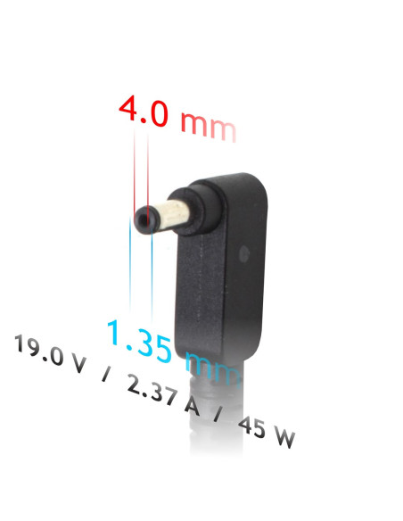 Zasilacz Sieciowy Akyga Ak-Nd-54 Do Notebooka Asus (19 V  2,37 A  45W  4 Mm X 1.35 Mm)