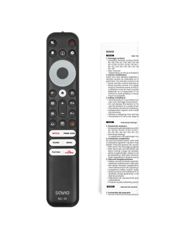 Savio Pilot Uniwersalny/Zamiennik Do Tv Tcl Rc-31