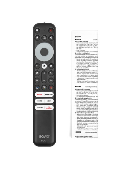 Savio Pilot Uniwersalny/Zamiennik Do Tv Tcl Rc-31