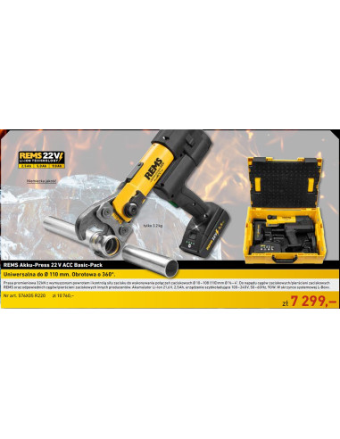 Rems Prasa Akku-Press 22V Acc  Basic-Pack (578011R220+090446R)