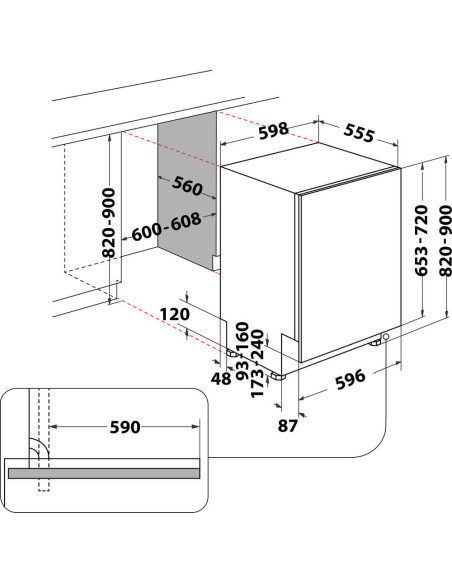 Zmywarka Do Zabudowy Indesit Dio 3C24 Ac E