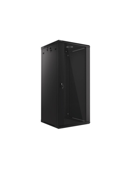 Szafa Jednosekcyjna Lanberg Wf01-6627-10B (27U  1300Mm / 600Mm / 600 Mm  Wisząca  Szklane  19''  Kolor Czarny)