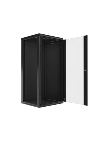 Szafa Jednosekcyjna Lanberg Wf01-6627-10B (27U  1300Mm / 600Mm / 600 Mm  Wisząca  Szklane  19''  Kolor Czarny)