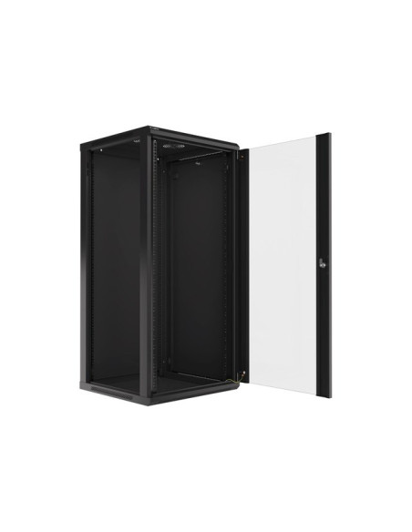 Szafa Jednosekcyjna Lanberg Wf01-6627-10B (27U  1300Mm / 600Mm / 600 Mm  Wisząca  Szklane  19''  Kolor Czarny)