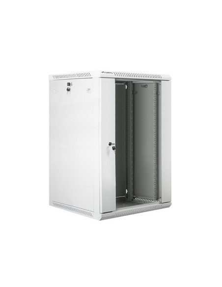Szafa Montażowe Lanberg Wf01-6618-10S (18U  900Mm / 600Mm / 600 Mm  Wisząca  Szklane  19''  Kolor Szary)