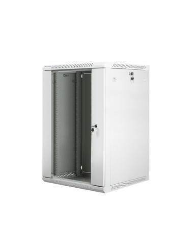 Szafa Montażowe Lanberg Wf01-6618-10S (18U  900Mm / 600Mm / 600 Mm  Wisząca  Szklane  19''  Kolor Szary)