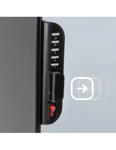 Promiennik Podczerwieni Cronos Synthelith Crg-720Twp 720W Szklany Czarny Z Wifi I Pilotem