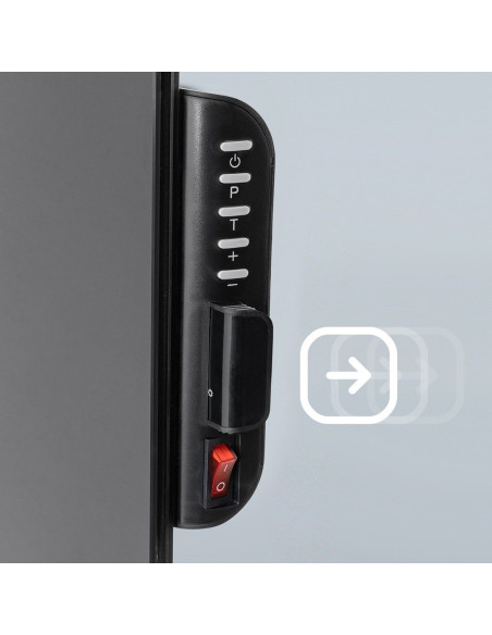 Promiennik Podczerwieni Cronos Synthelith Crg-720Twp 720W Szklany Czarny Z Wifi I Pilotem