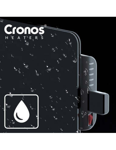 Promiennik Podczerwieni Cronos Synthelith Crg-720Twp 720W Szklany Czarny Z Wifi I Pilotem