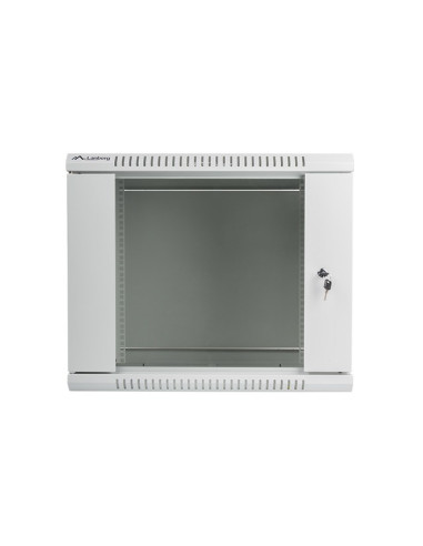 Szafa Rack Lanberg Wf01-6609-10S (9U  500Mm / 600Mm / 600 Mm  Wisząca  Szklane  19''  Kolor Szary)