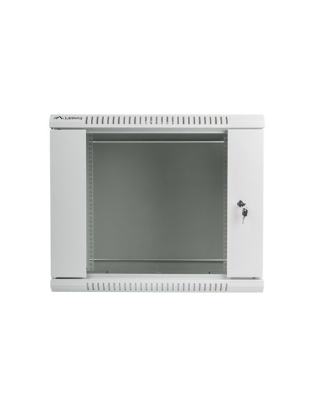 Szafa Rack Lanberg Wf01-6609-10S (9U  500Mm / 600Mm / 600 Mm  Wisząca  Szklane  19''  Kolor Szary)