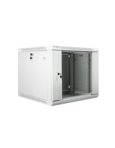 Szafa Rack Lanberg Wf01-6609-10S (9U  500Mm / 600Mm / 600 Mm  Wisząca  Szklane  19''  Kolor Szary)