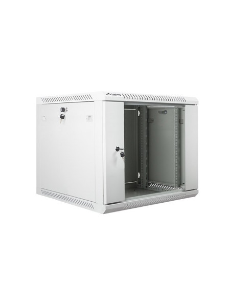 Szafa Rack Lanberg Wf01-6609-10S (9U  500Mm / 600Mm / 600 Mm  Wisząca  Szklane  19''  Kolor Szary)