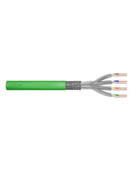 Kabel Instalacyjny Digitus Kat.8.2, S/Ftp, Dca, Awg 22/1, Lsoh, 50M, Zielony, Szpula