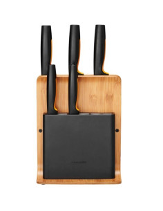 Fiskars 1057552 Blokada Noży Blok Do Noży Z Otworami Bambusowy, Plastik, Stal Nierdzewna Drewno 2