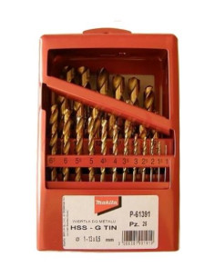 Zestaw Wierteł Tytan Hss-G Tin 25Szt 1-13Mm