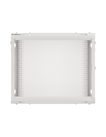 Lanberg Szafa Wisząca Rack 19" 9U 600X450 Drzwi Metalowe Szara (Flat Pack) Wf01-6409-00S
