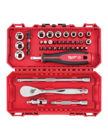 Milwaukee Zestaw Nasadek 1/4" Z Grzechotką