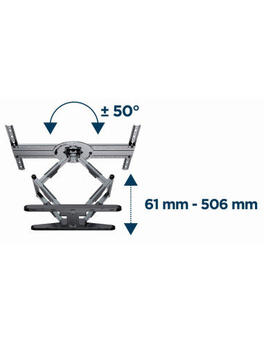 Gembird Wm-80Str-01 Regulowany Uchwyt Do Telewizora (Obrót I Pochylenie), 40"- 80'' (50 Kg)