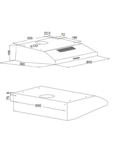Okap Podszafkowy Akpo Wk-7 P 3060 Czarny (600Mm  Kolor Czarny) 2