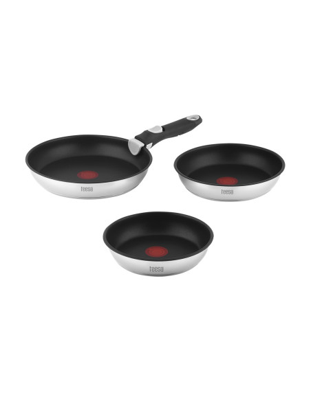 Zestaw Patelni Z Odłączaną Rączką 22Cm , 24Cm 28 Cm Teesa Frying Pans Single Hand